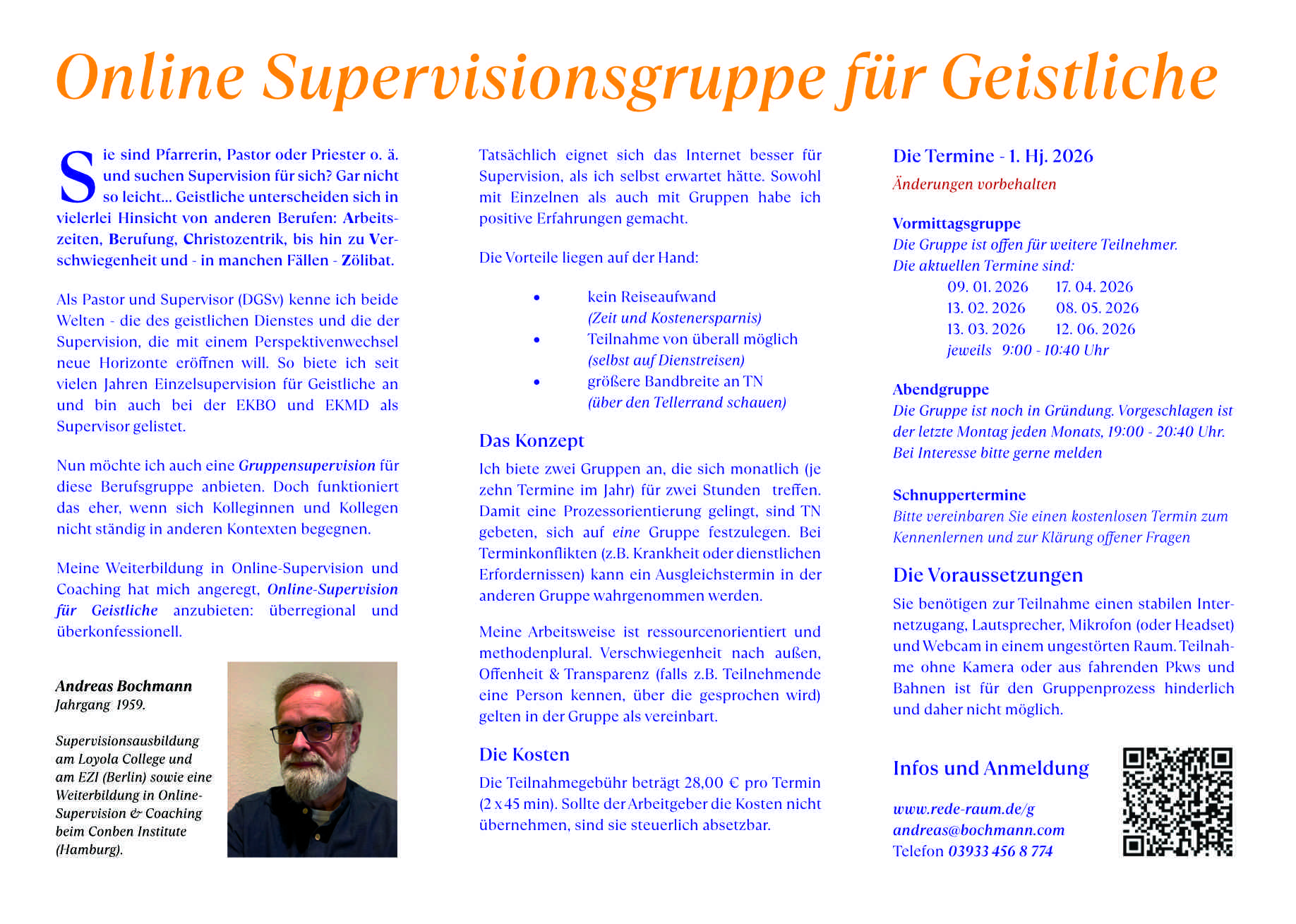 Flyer Supervision für Geistlich